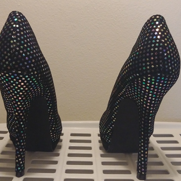 Naughty Monkey Sparkly Platform Pumps - Picture 3 of 8